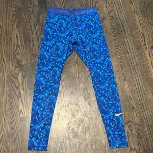 Nike Pro  blue workout pants size M
